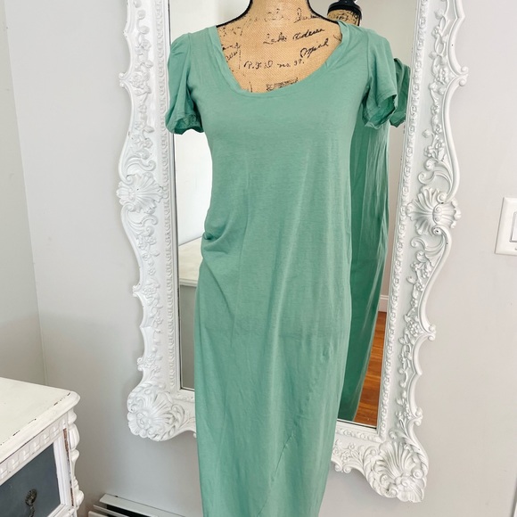 RARE CHLOE Mint Green Long Maxi Short Sleeve Dress - Picture 3 of 13